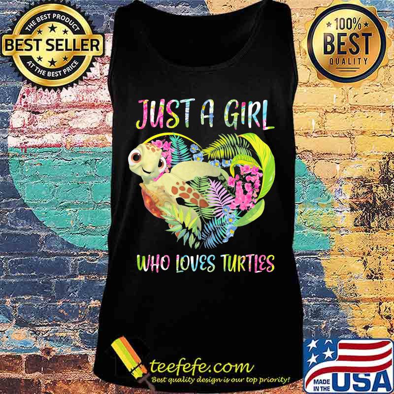 Just a girl who loves turtles flower s Tank top Just a girl who loves turtles flower s Tank top