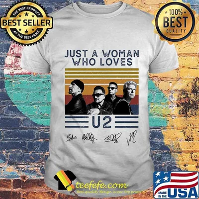 Just a woman who loves u2 vintage retro signatures shirt