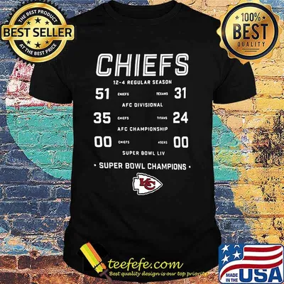 Kansas city chiefs 12 4 regular season super bowl champions shirt