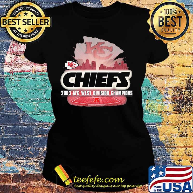 Kansas city chiefs 2003 afc west division champions s Ladies tee Kansas city chiefs 2003 afc west division champions s Ladies tee