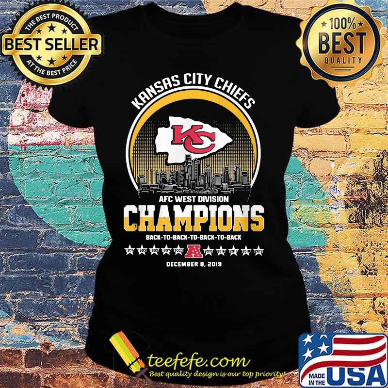 Kansas city chiefs afc west division champions back to back s Ladies tee Kansas city chiefs afc west division champions back to back s Ladies tee