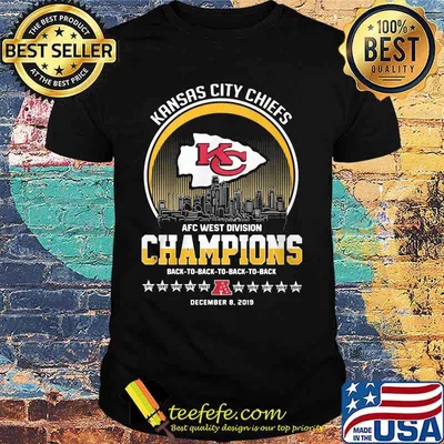 Kansas city chiefs afc west division champions back to back shirt