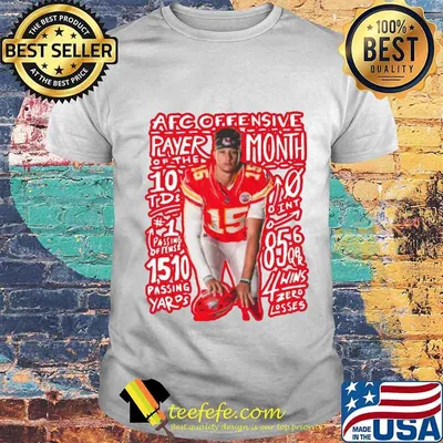 Kansas city chiefs football 15 patrick mahomes afc offensive paver shirt