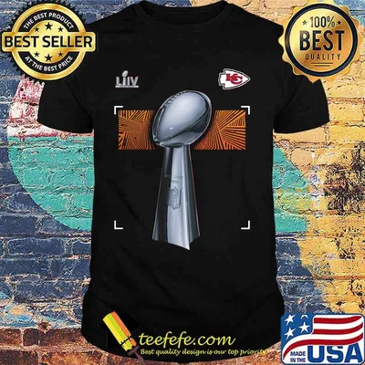 Kansas city chiefs super bowl liv vince lombardi trophy nfl shirt