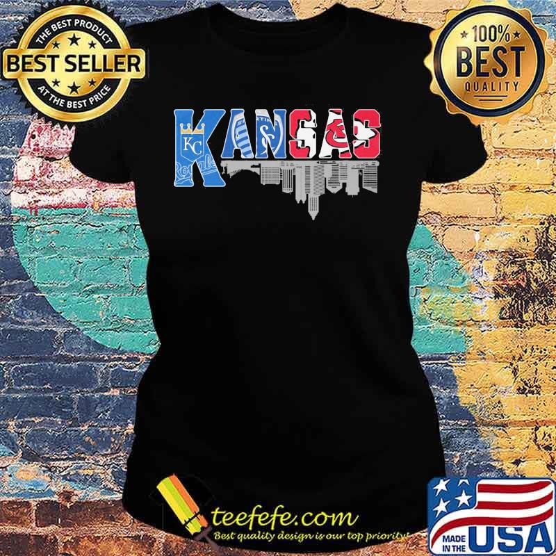 Kansas city royals and chiefs logo s Ladies tee Kansas city royals and chiefs logo s Ladies tee