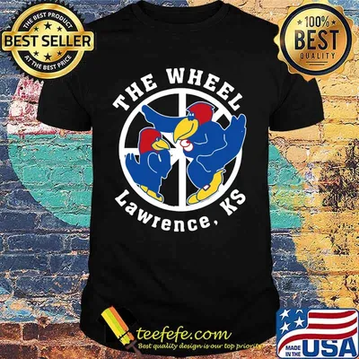 Kansas jayhawks the wheel lawrence ks shirt