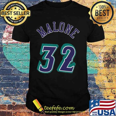 Karl malone utah jazz 32 hardwood basketball shirt