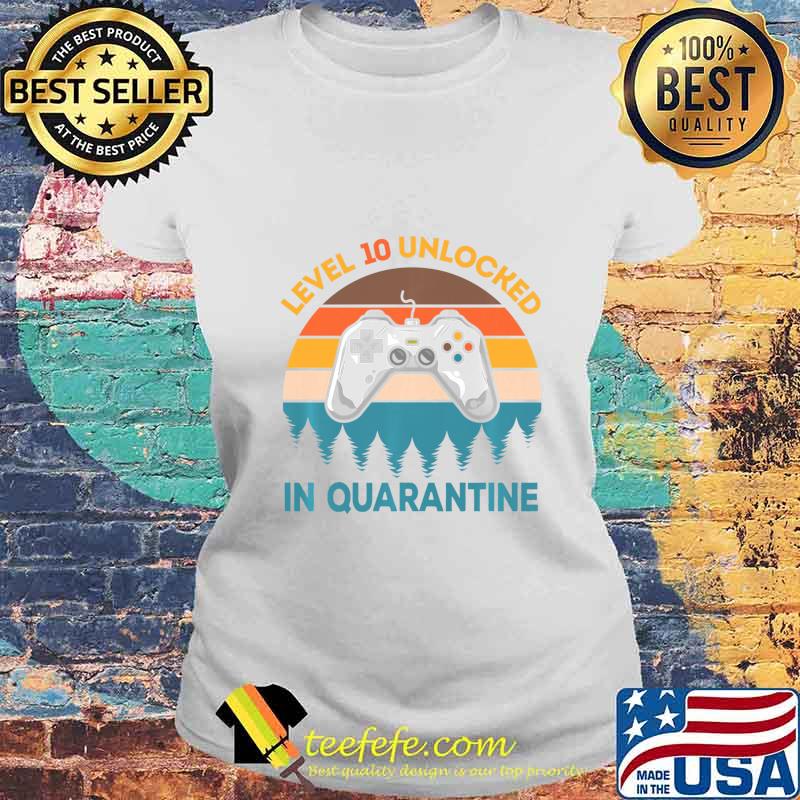 Kids Level 10 Unlocked In Quarantine Video Game Birthday Boys Premium T-Shirt Laides tee Kids Level 10 Unlocked In Quarantine Video Game Birthday Boys Premium T-Shirt Laides tee