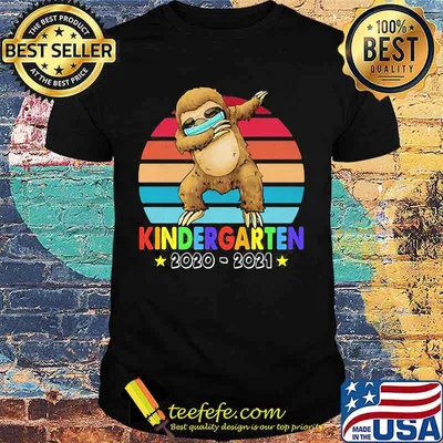 KINDER GARTEN 2020 2021 SLOTH VINTAGE RETRO SHIRT
