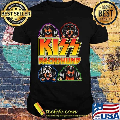 Kiss band dachshund dogs shirt