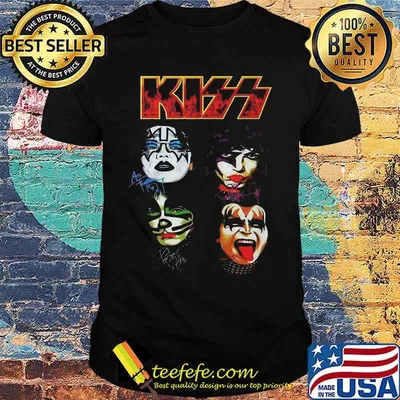 Kiss band members signatures shirt