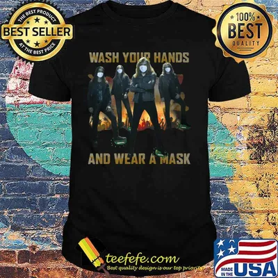 Kiss wash your hands and wear a mask shirt