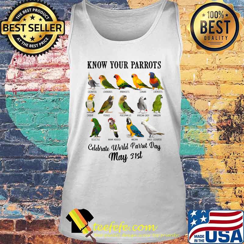 Know your parrots celebrate world parrot day may 31st s Tank top Know your parrots celebrate world parrot day may 31st s Tank top