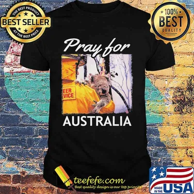 Koalas pray for australia shirt