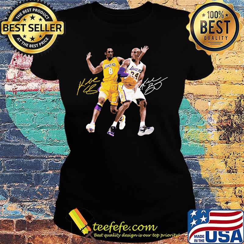 Kobe bryant and lebron james basketball player signatures s Ladies tee Kobe bryant and lebron james basketball player signatures s Ladies tee