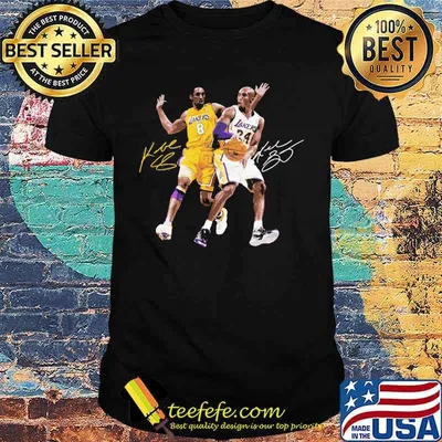 Kobe bryant and lebron james basketball player signatures shirt