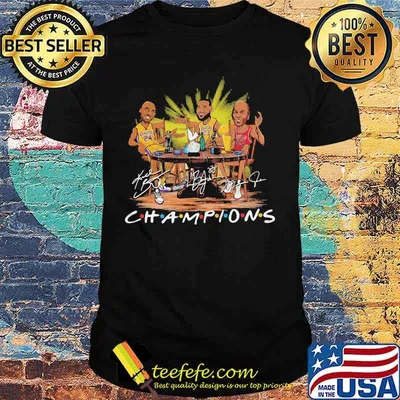 Kobe bryant lebron james michael jordan champions signatures shirt