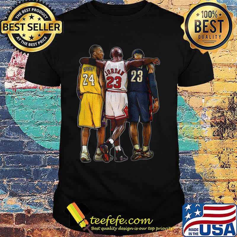 Kobe bryant michael jordan and lebron james basketball shirt