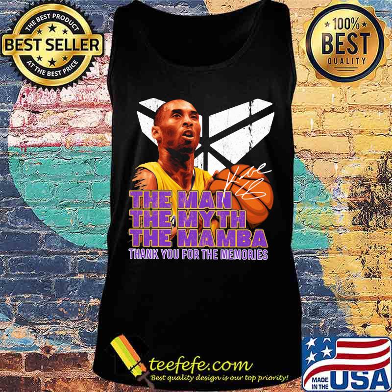 Kobe bryant the man the myth the mambe thank you for the memories signatures s Tank top Kobe bryant the man the myth the mambe thank you for the memories signatures s Tank top