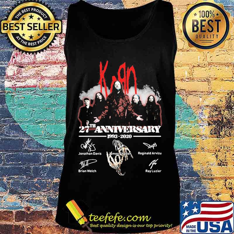 Korn 27th anniversary 1993 2020 members signatures s Tank top Korn 27th anniversary 1993 2020 members signatures s Tank top