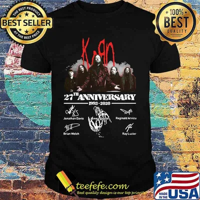Korn band 24th anniversary 1993 2002 signatures shirt