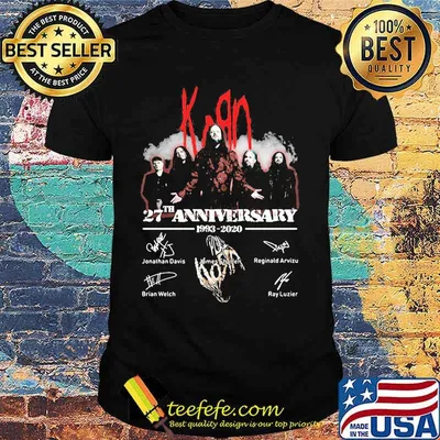 Korn band 24th anniversary 1993 2002 signatures shirt