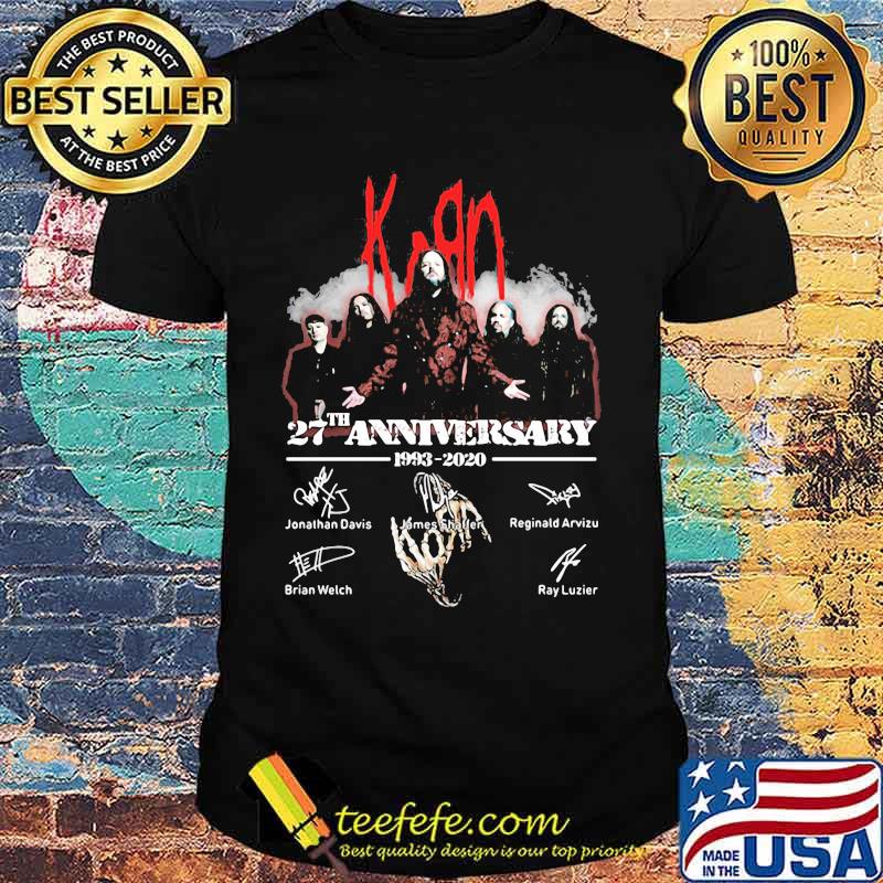 Korn band 24th anniversary 1993 2002 signatures shirt