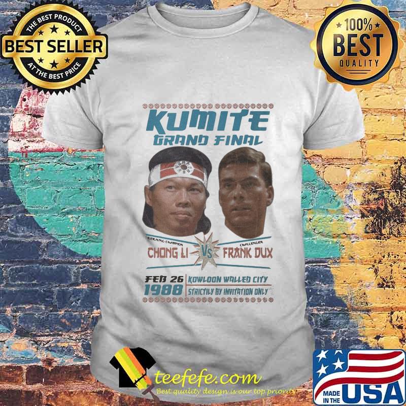 Kumite brand final regrung chapion challenger chong li frank dux feb 26 1988 kowloon wrilled city shirt