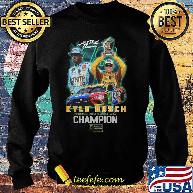 Kyle busch 2019 monster energy nascar cup series champion signature s Sweater Kyle busch 2019 monster energy nascar cup series champion signature s Sweater
