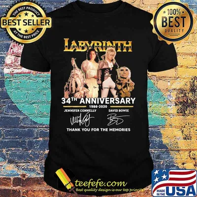 Labyrinth 34th anniversary 1986 2020 thank you for the memories signatures shirt