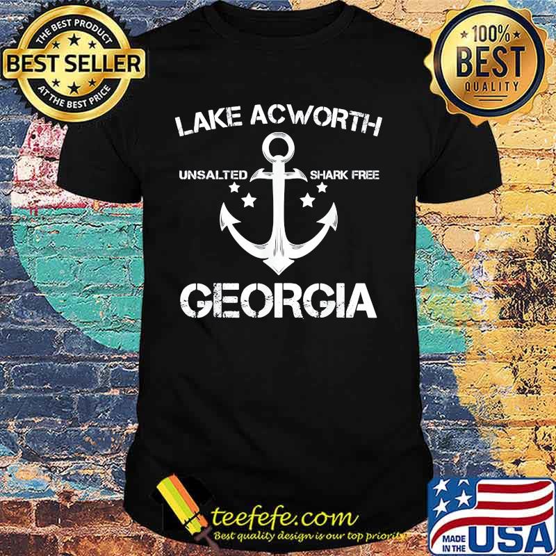 Lake Acworth Unsalted Shark Free Georgia Anchor Shirt