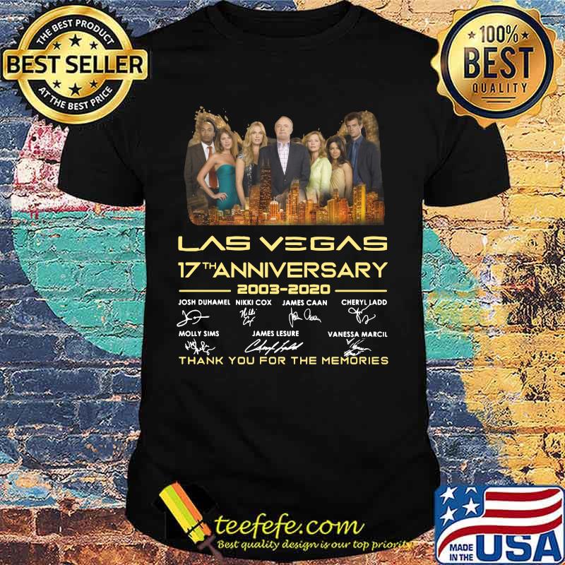 Las vegas 17th anniversary 2003 2020 thank you for the memories signatures shirt