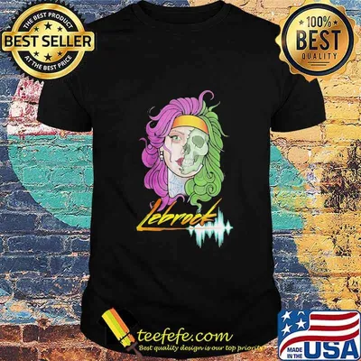 Lebrock band skull woman shirt