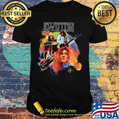Led zeppelin band members signatures shirt