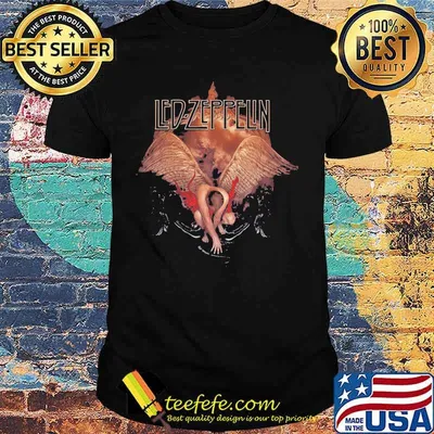 Led zeppelin band men's wings 2011 tour shirt
