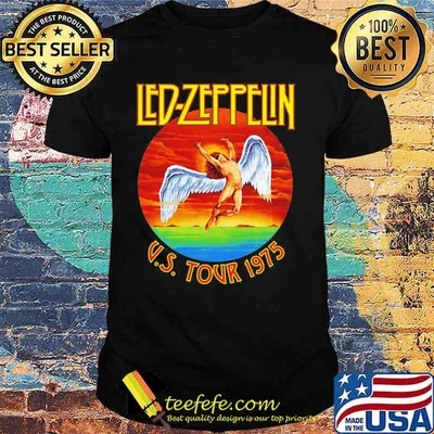 Led zeppelin band u.s tour 1975 vintage shirt