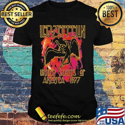 Led zeppelin band united states of america 1977 shirt