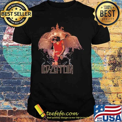 Led zeppelin band united states of america men's wing tour shirt