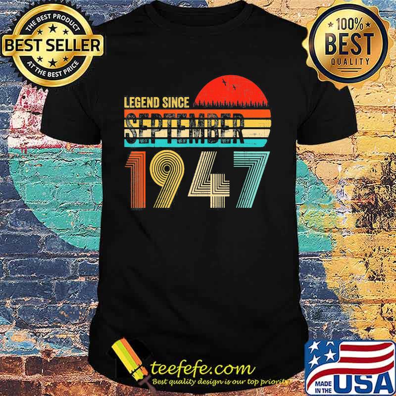 Legend since september 1947 sunset vintage retro shirt