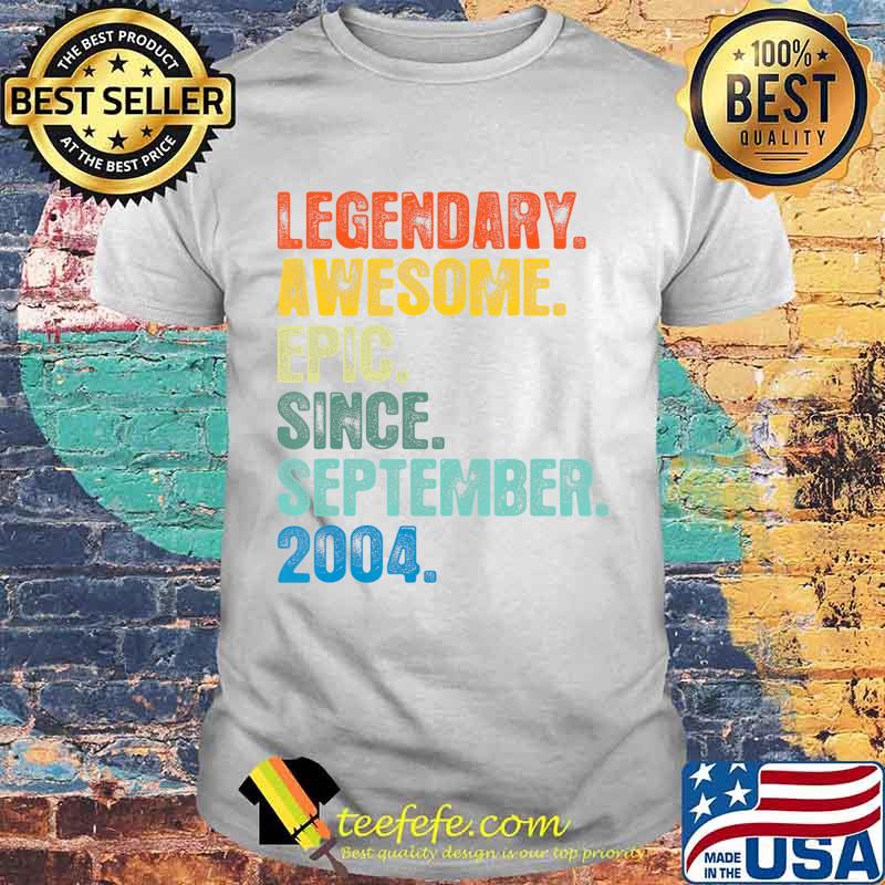 Legendary Since September 2004 T Shirt 16 Years Old T-Shirt