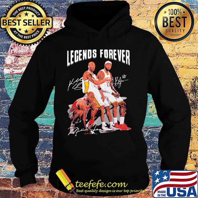 Legends forever kobe bryant lebron james and michael jordan signatures s Hoodie Legends forever kobe bryant lebron james and michael jordan signatures s Hoodie