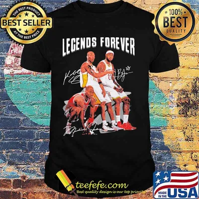 Legends forever kobe bryant lebron james and michael jordan signatures shirt
