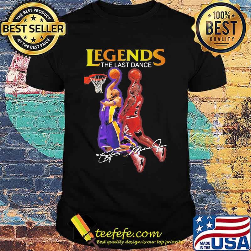 Legends the last dance the goat michael jordan and kobe bryant signatures shirt