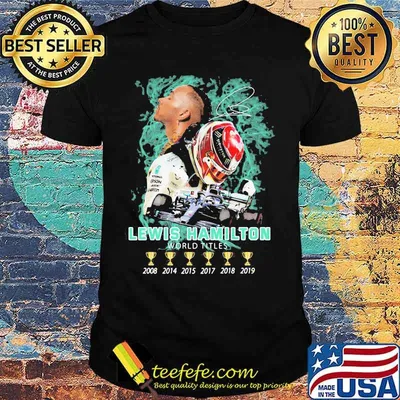 Lewis hamilton world titles champions signature shirt