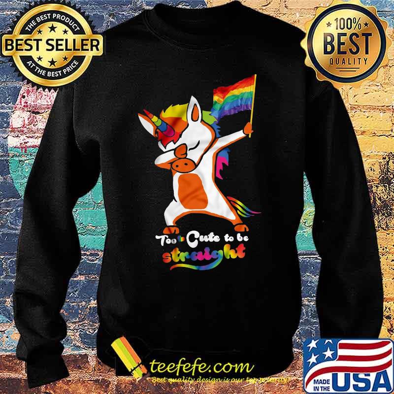 Lgbt flag unicorn too cute to be straight s Sweater Lgbt flag unicorn too cute to be straight s Sweater