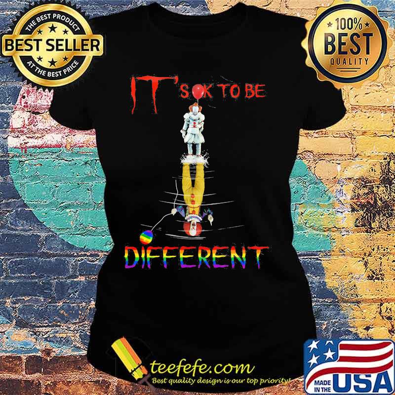 Lgbt halloween pennywise it's ok to be different s Ladies tee Lgbt halloween pennywise it's ok to be different s Ladies tee