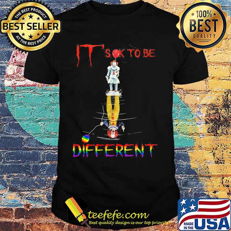 Lgbt halloween pennywise it's ok to be different shirt Lgbt halloween pennywise it's ok to be different shirt