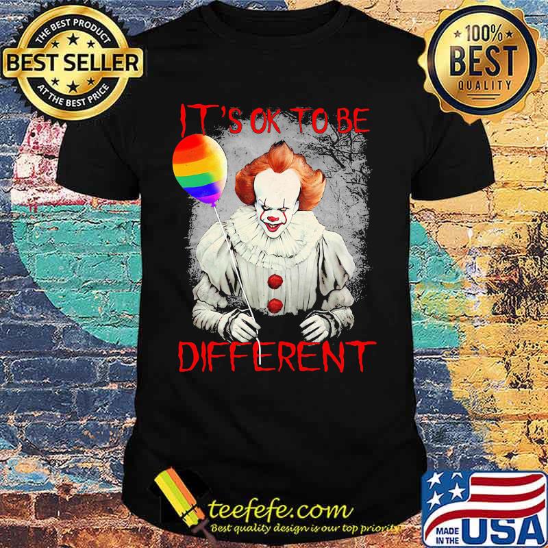 Lgbt halloween pennywise it's ok to be different shirt