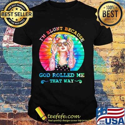 Lgbt i'm blunt because god rolled me that way vintage retro shirt