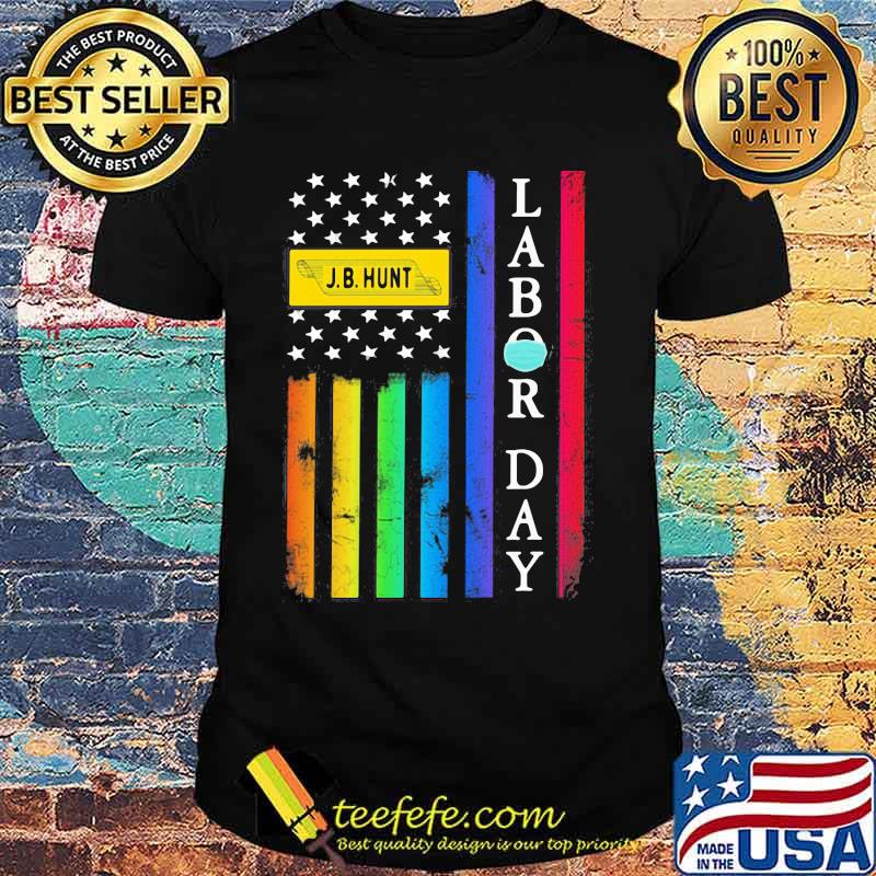 Lgbt j.b.hunt permanente labor day american flag independence day shirt